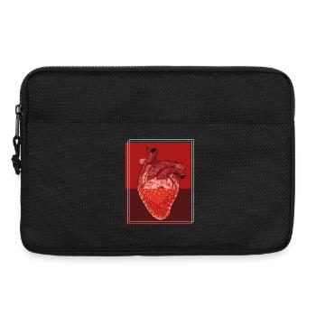 Herz Erdbeer Fusion - Laptoptasche 13" - Schwarz - Vorne