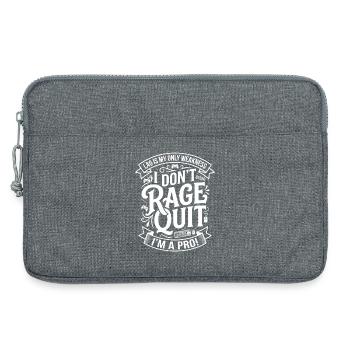 Rage Quit? Nein — Profi Gamer - Laptoptasche 13" - Grau meliert - Vorne