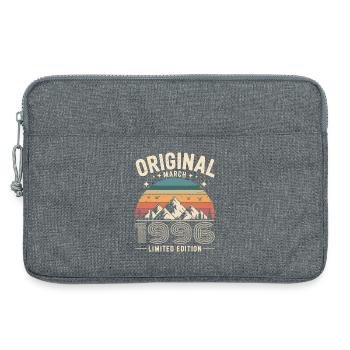 Vintage Born in March 1996 Original 30 years ago - Laptop bag 13" - heather grey - Front