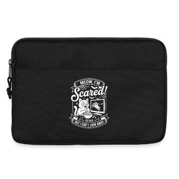 Meow I'm Scared - Horror Movie Cat - Laptop bag 13" - black - Front