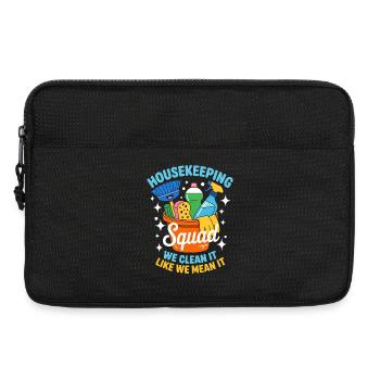 Conception de nettoyage amusante - Sacoche pour ordinateur portable 13 pouces - noir - Devant