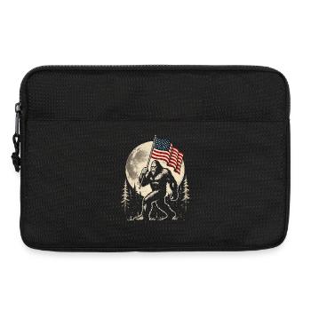 Bigfoot Moon Funny patriotic Bigfoot for the 4th anniversary - Laptop bag 13" - black - Front