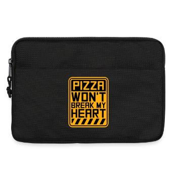 La pizza ne me brisera pas le cœur La nourriture aime l’humour - Sacoche pour ordinateur portable 13 pouces - noir - Devant