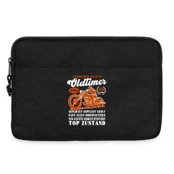 Vintage Motorcycle 1976 Vintage Print - Sacoche pour ordinateur portable 13 pouces - noir - Devant