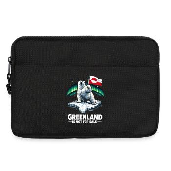 greenland is not for sale Flagge Bär Spruch - Laptoptasche 13" - Schwarz - Vorne