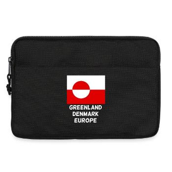 Groenland, Danemark, Europe Drapeau - Sacoche pour ordinateur portable 13 pouces - noir - Devant