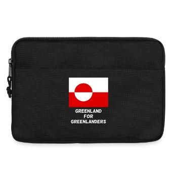 Greenland Flag Circle Emblem - Laptop bag 13" - black - Front