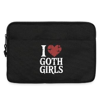 I Heart Goth Girls - Laptop bag 13" - black - Front