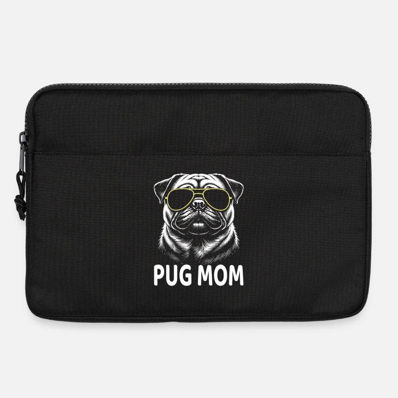 Pug Mom - Laptop bag 13" - black