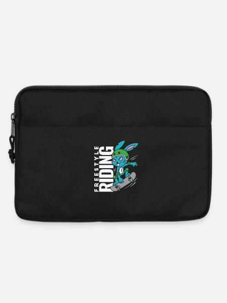 Bunny Rebel – Freestyle Skateboard - Laptoptasche 13" - Schwarz