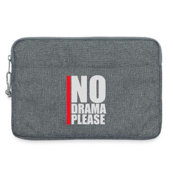 No Drama Please Ruhe Entspannung Relax Chill Spaß - Laptoptasche 13" - Grau meliert - Vorne
