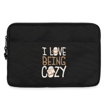 I Love Being Cozy Gemütlichkeit Zuhause Entspannt - Laptoptasche 13" - Schwarz - Vorne