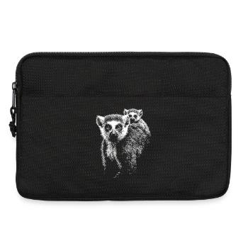 ring-tailed lemur - Laptop bag 13" - black - Front