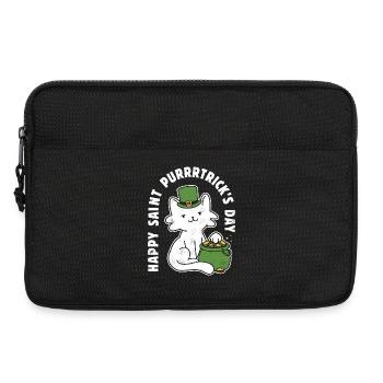 Bonne fête de la Saint-Purrtrick - Sacoche pour ordinateur portable 13 pouces - noir - Devant