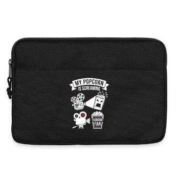 Mon popcorn est fan d’horreur en cri - Sacoche pour ordinateur portable 13 pouces - noir - Devant