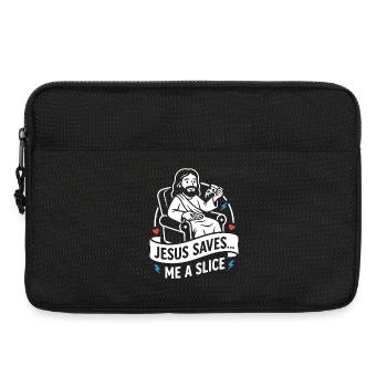 Jésus me garde une part drôle - Sacoche pour ordinateur portable 13 pouces - noir - Devant