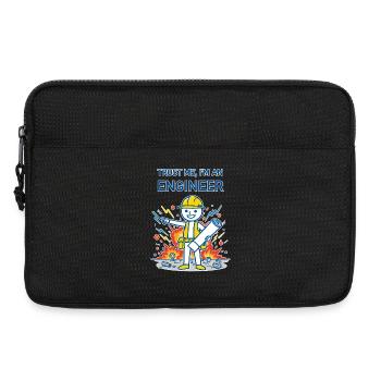Vertrau mir, ich bin Ingenieur – für einen dunklen Hintergrund - Laptoptasche 13" - Schwarz - Vorne