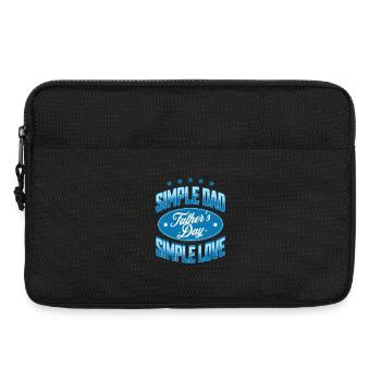 T-shirt graphique simple pour la fête des pères Papa - Sacoche pour ordinateur portable 13 pouces - noir - Devant