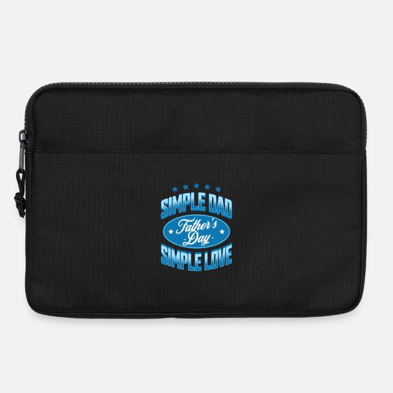 Einfaches Vatertags-Grafik-T-Shirt - Laptoptasche 13" - Schwarz