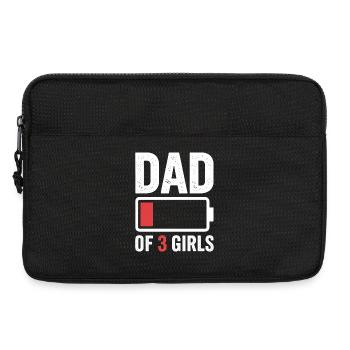 Dad of 3 Girls Low Battery - Laptop bag 13" - black - Front