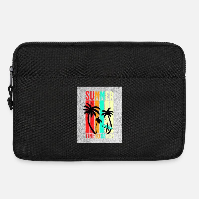 Summer Beach Stripes Surf - Laptop bag 13" - black