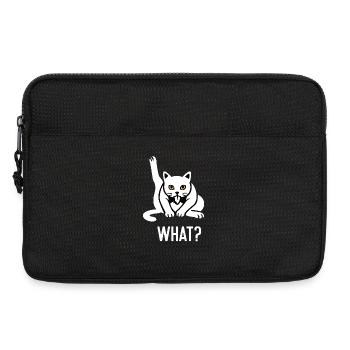 Quel chat drôle Chats Chaton amoureux des chats - Sacoche pour ordinateur portable 13 pouces - noir - Devant