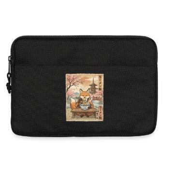 Fuchs Ramen Japanischer Vintage Stil - Laptoptasche 13" - Schwarz - Vorne