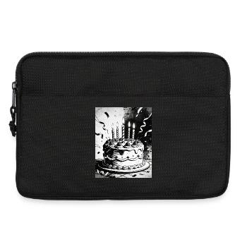 Bougies monochromes pour gâteau d’anniversaire - Sacoche pour ordinateur portable 13 pouces - noir - Devant