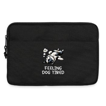 Propriétaire de Border Collie Collie fatigué - Sacoche pour ordinateur portable 13 pouces - noir - Devant