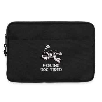 Propriétaire de Border Collie Collie fatigué - Sacoche pour ordinateur portable 13 pouces - noir - Devant