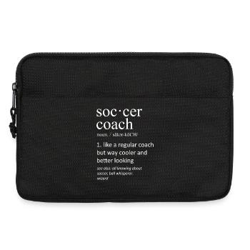 Soccer Coach Definition Funny Football Trainer - Laptop bag 13" - black - Front