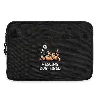 Fatigué par le chien Berger Belge Malinois - Sacoche pour ordinateur portable 13 pouces - noir - Devant