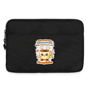 Ich Mag Kaffee Redet Nicht Becher - Laptoptasche 13" - Schwarz - Vorne