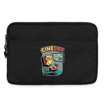 CineKat Kino-Katze Popcorn - Laptoptasche 13" - Schwarz - Vorne