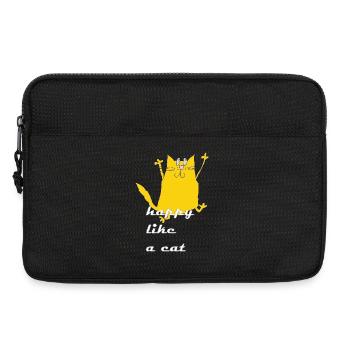 katze Fröhlich Cartoon - Laptoptasche 13" - Schwarz - Vorne