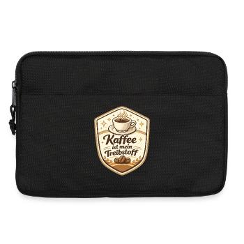 Kaffee ist mein Treibstoff Badge - Laptoptasche 13" - Schwarz - Vorne