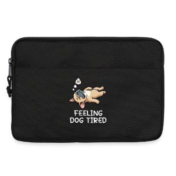 Bouledogue français Frenchie fatigué par le chien - Sacoche pour ordinateur portable 13 pouces - noir - Devant