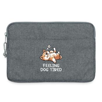 Feeling Dog Tired Akita AkitaOwner Akitas - Laptop bag 13" - heather grey - Front