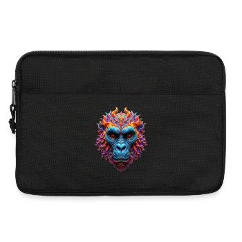 Lebendiger Flammen-Gorilla - Laptoptasche 13" - Schwarz - Vorne