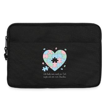 Puzzeln, Hobby, Geduld, Spruch Design - Laptoptasche 13" - Schwarz - Vorne