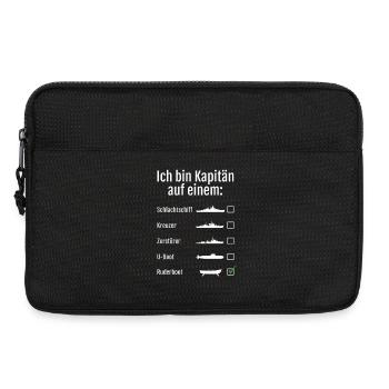 Ich bin Kapitän auf einem... - Laptoptasche 13" - Schwarz - Vorne