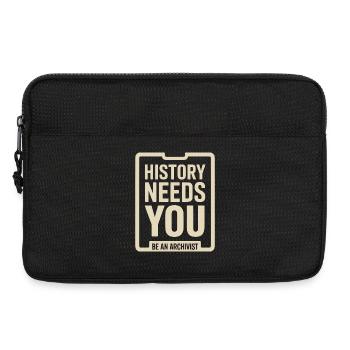 L’histoire a besoin de vous : soyez archiviste - Sacoche pour ordinateur portable 13 pouces - noir - Devant