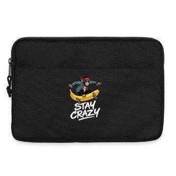 Verrücktes Affen-Skateboard - Laptoptasche 13" - Schwarz - Vorne