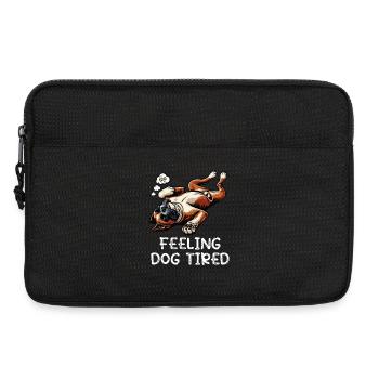 Feeling Dog Tired Boxer Boxerhund Deutscher Boxer  - Laptoptasche 13" - Schwarz - Vorne