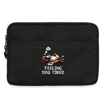 Feeling Dog Tired Boxer Boxerhund Deutscher Boxer  - Laptoptasche 13" - Schwarz - Vorne