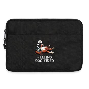 Feeling Dog Tired Boxer Boxerhund Deutscher Boxer  - Laptoptasche 13" - Schwarz - Vorne