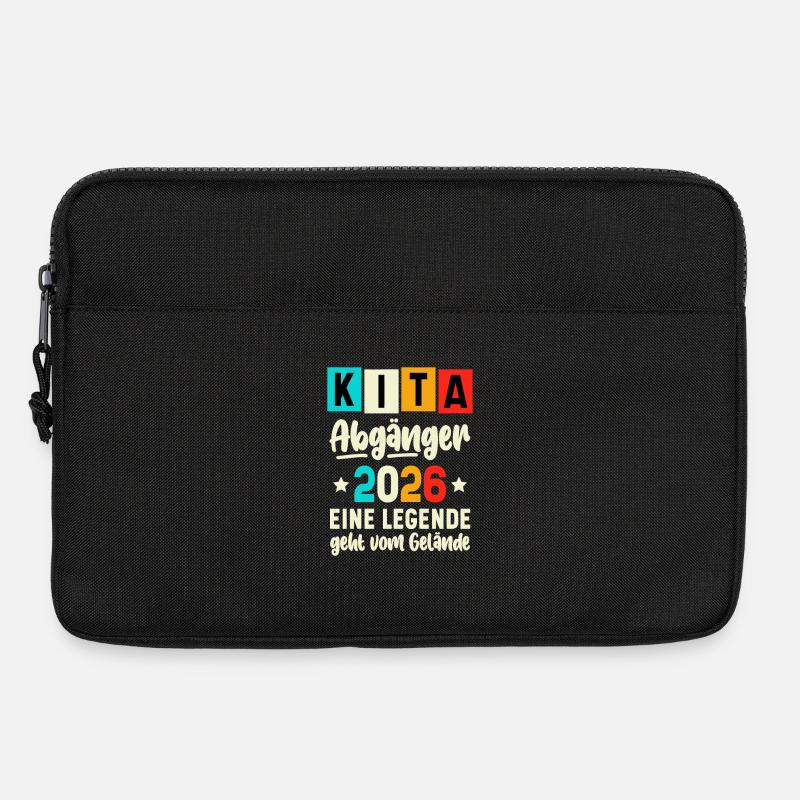 Kita Abgänger 2026 Geschenk Kindergarten - Laptoptasche 13" - Schwarz