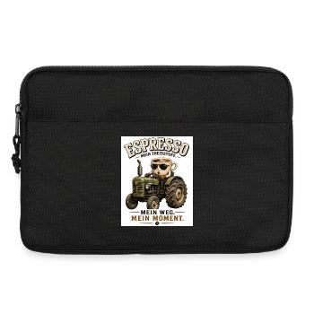 Espresso Treibstoff auf dem Traktor - Laptoptasche 13" - Schwarz - Vorne