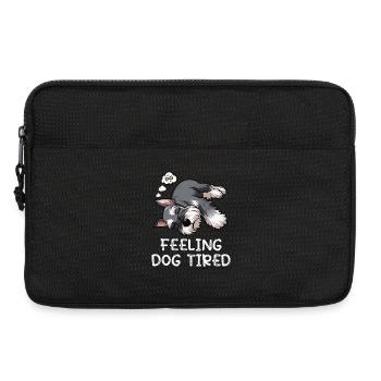 Se sentir fatigué par le chien Schnauzer Propriétaire de Schnauzer - Sacoche pour ordinateur portable 13 pouces - noir - Devant