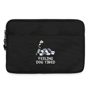 Se sentir fatigué par le chien Schnauzer Propriétaire de Schnauzer - Sacoche pour ordinateur portable 13 pouces - noir - Devant